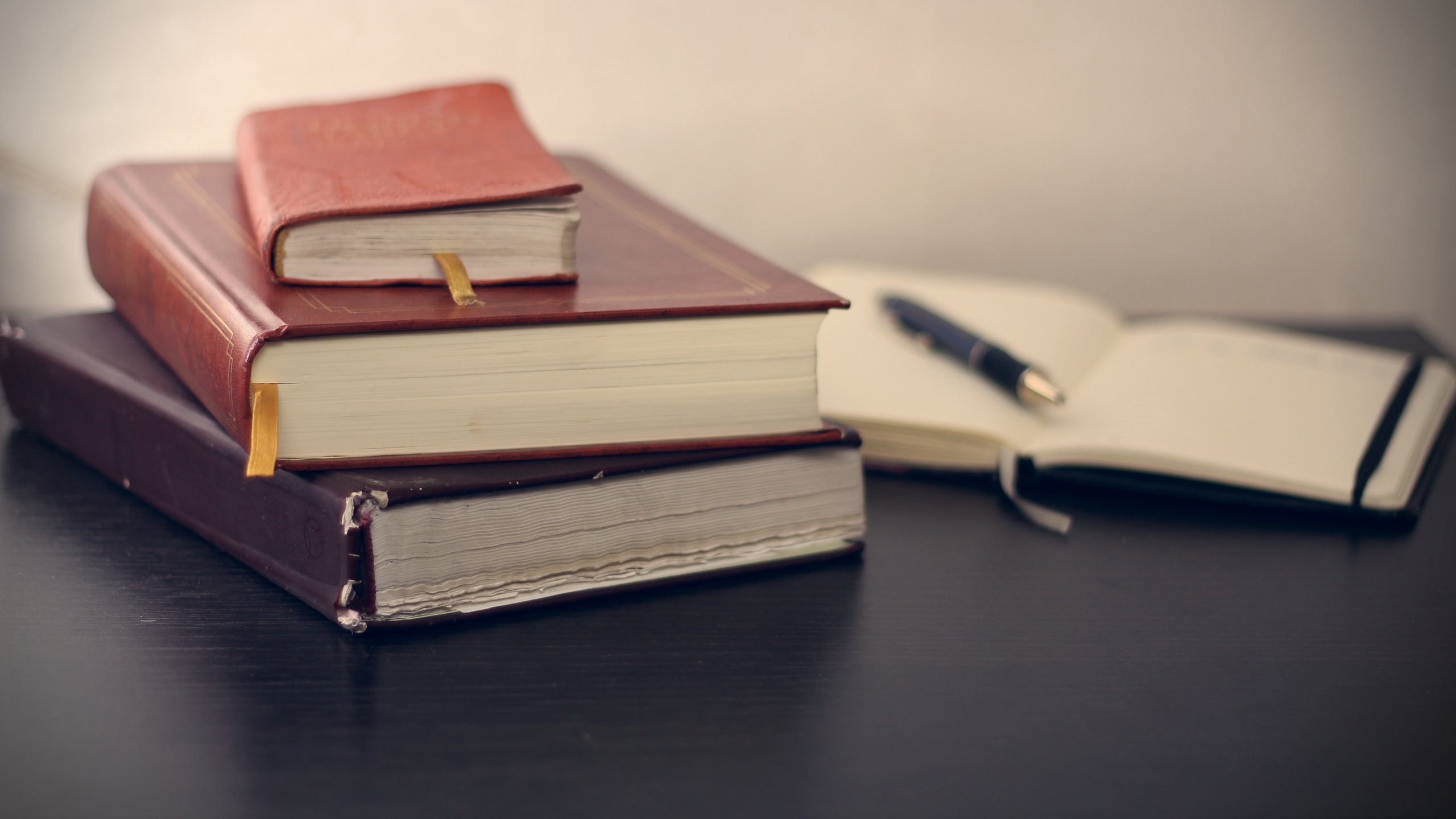  A set of books on a table
